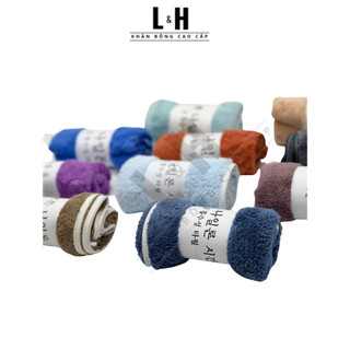 Khăn mặt lông cừu, màu trơn, KT 30x50
