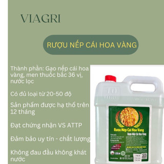 SẢN PHẨM OCOP - R.ƯỢU NẾP CÁI HOA VÀNG VIAGRI HẠ THỔ 18 THÁNG R.ƯỢU NGÂM R.ƯỢU UỐNG can 10 lít đảm bảo VS ATTP