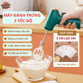 Máy đánh trứng cầm tay mini không dây, đánh trứng sữa, trộn thực phẩm, trộn bột đa năng