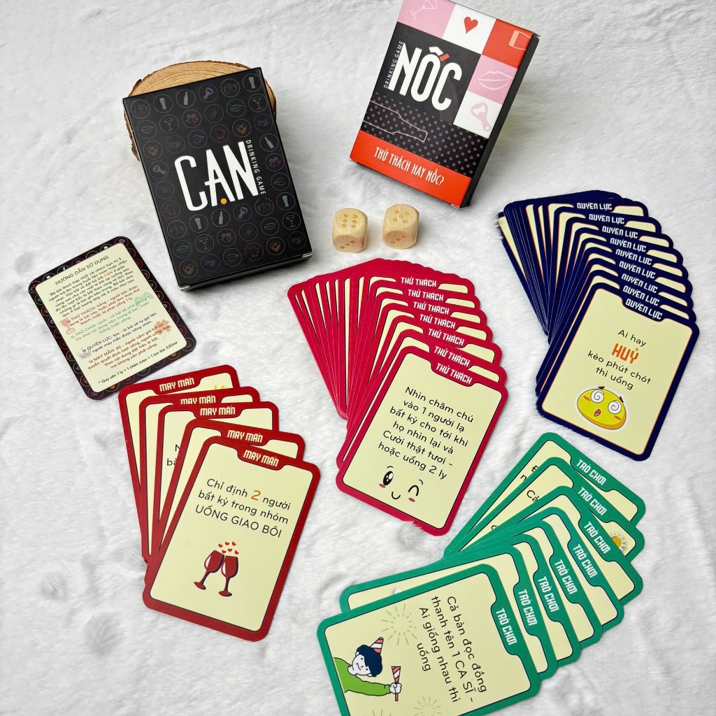 Bộ bài drinking game cho bạn bè thẻ bài nốc out tổng hợp 50 lá bài cho nhóm bùng nổ cuộc vui