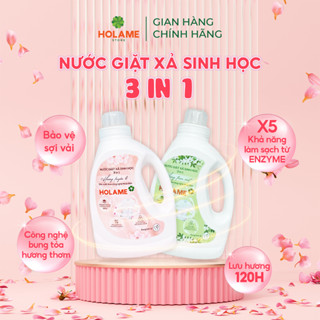 Nước Giặt Xả Quần Áo Sinh Học Holame Clean Công Nghệ Nhật Lưu Hương Thơm Mát chai 1L