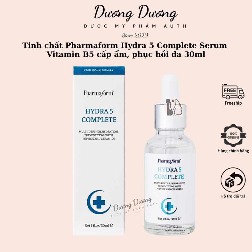 Tinh chất Pharmaform Hydra 5 Complete Serum Vitamin B5 cấp ẩm, phục hồi da 30ml