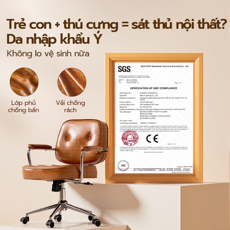 【Bán Chạy 15K+】Xpanse 005 ghế làm việc xoay văn phòng đốc đệm êm Phong cách retro  ghế giám đốc ghế trang điểm | BigBuy360 - bigbuy360.vn