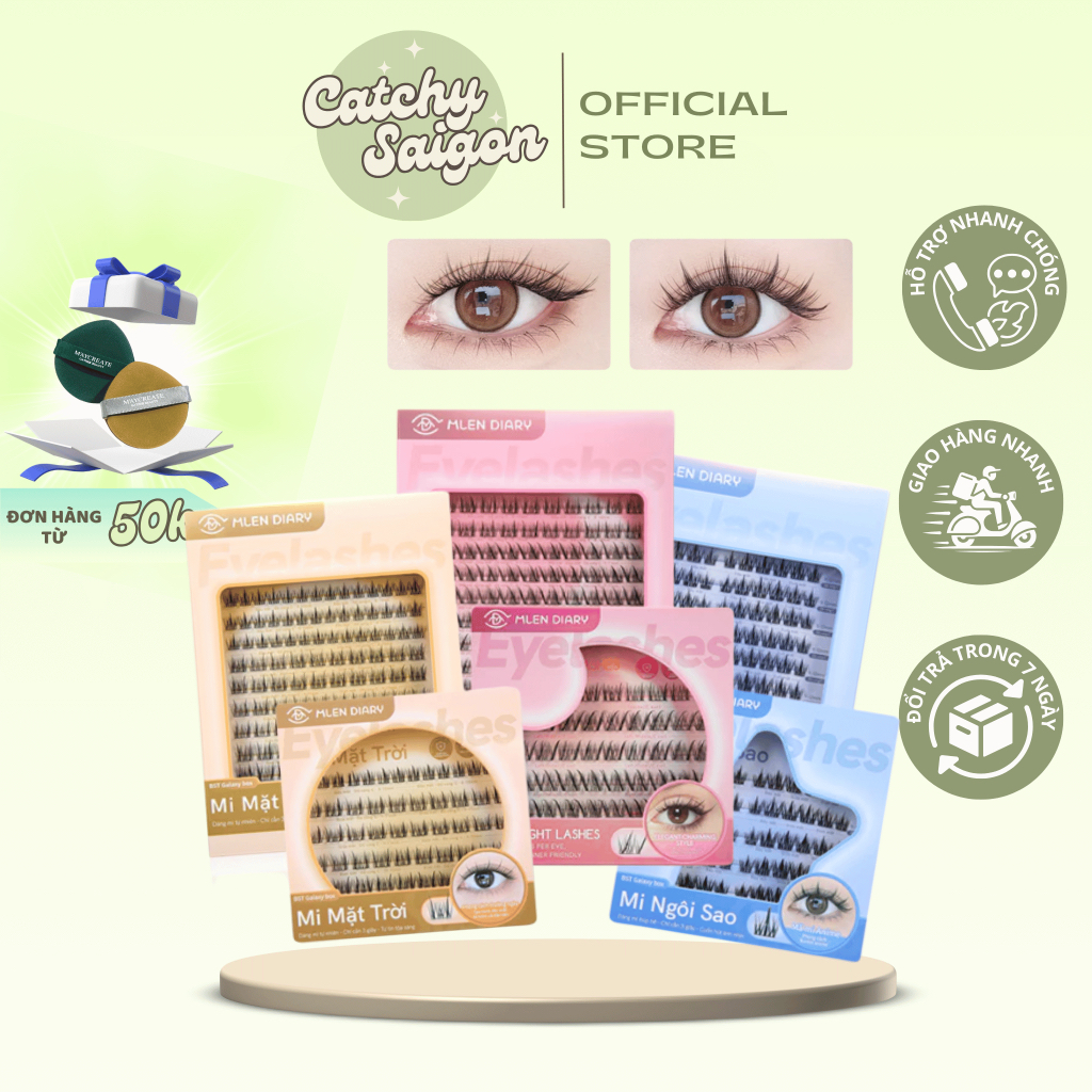 [MLEN DIARY] Mi Giả MLEN DIARY BST Galaxy Box, Mi Cụm Mềm Mại Tổng Hợp, Tái Sử Dụng