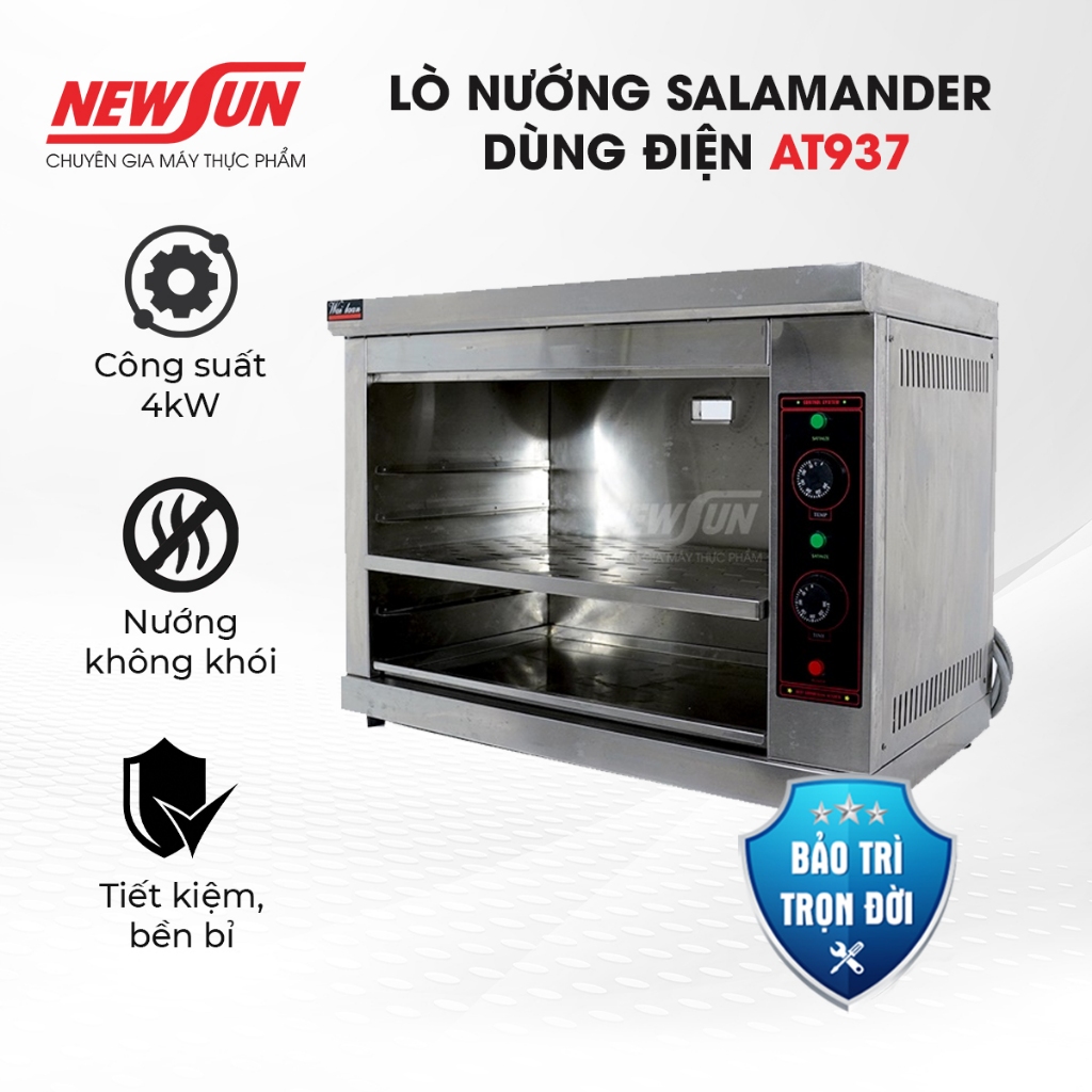 Lò nướng Salamander dùng điện AT937 NEWSUN (Gía bán chưa bao gồm phí Newsun vận chuyển)