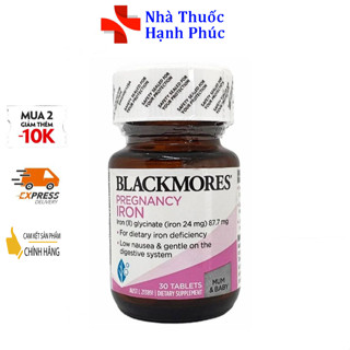 Sắt Bà Bầu Blackmores Iron for woman - lọ 30 viên - Bổ sung sắt cho người thiếu máu