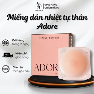 Miếng dán ngực nhiệt tự thân Adore hỗ trợ nâng ngực, dán ti silicone ko keo siêu dính bảo vệ nhu hoa sử dụng nhiều lần