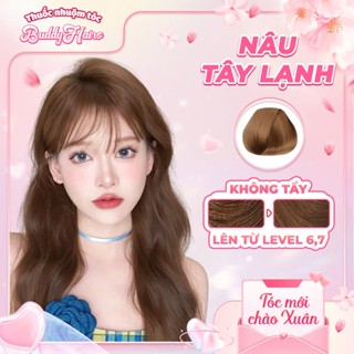 Thuốc nhuộm tóc Nâu Tây Lạnh không cần dùng Thuốc tẩy tóc BuddyHairs, Buddy.hairs, Buddyhair