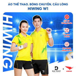 Áo HIWING thể thao bóng chuyền cầu lông bóng bàn nam nữ sợi vải co giãn 4 chiều kháng khuẩn kháng mùi chống tia UV mã W1