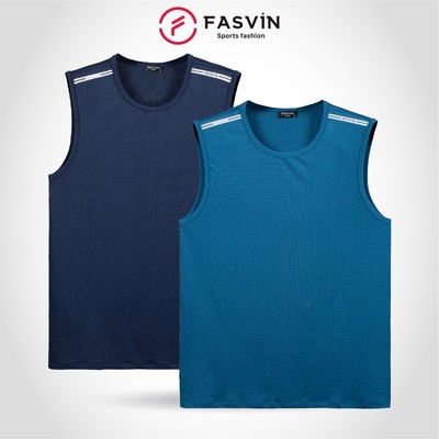 Combo 2 Áo Thun Ba Lỗ Thể Thao Nam Fasvin SN24630.CB Vải COOLMAX Co Giãn Mềm Mát Thoải Mái Vận Động