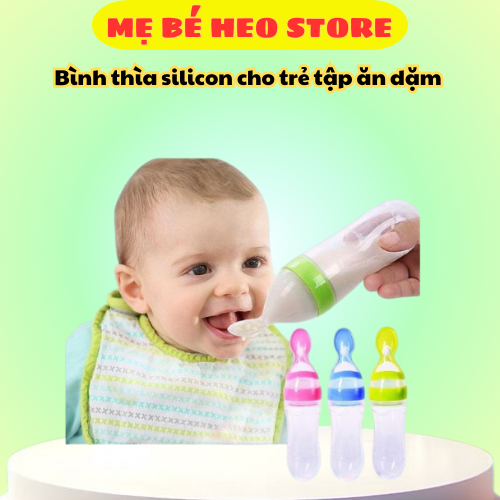 Bình thìa silicon ăn dặm cho bé