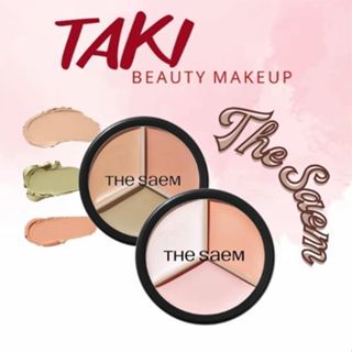   HỘP TRÒN  Che Khuyết Điểm Triệt Sắc The Saem Cover Perfection Triple Pot Concealer 4.5g 