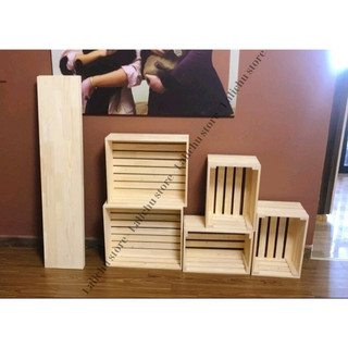 Combo 3 khay Gỗ Hộp Gỗ Thông Decor, Đựng Mỹ Phẩm Trái Cây Quà Tặng Đồ Nhỏ