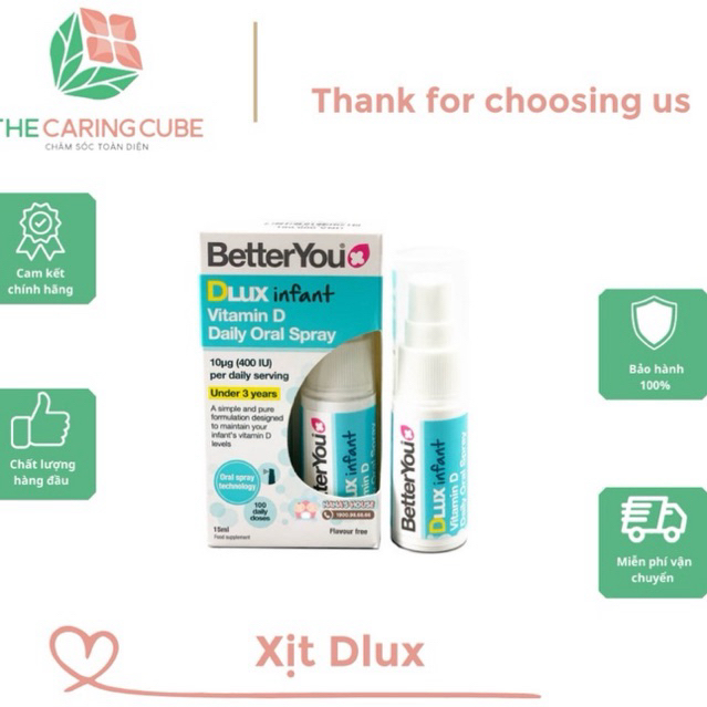 Vitamin D3 Dlux Dạng Xịt 15ml 400IU