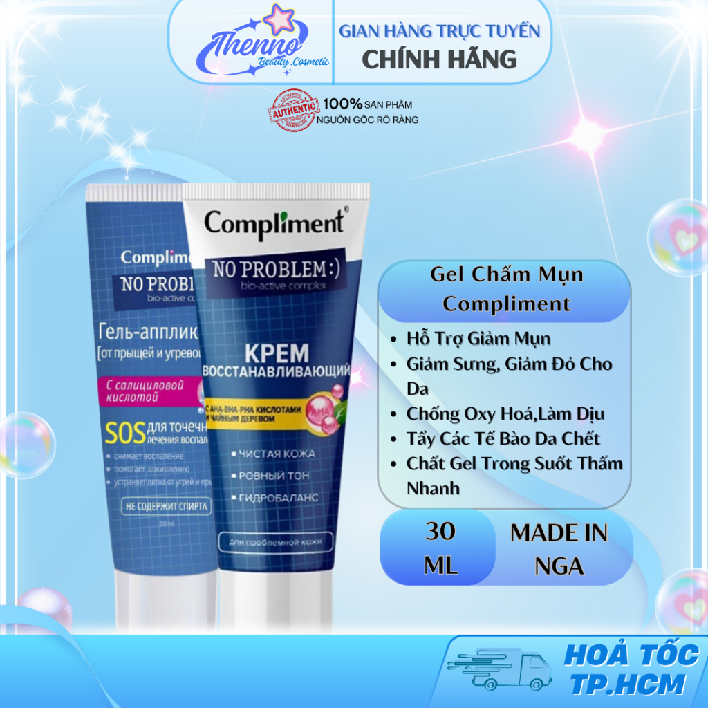 Gel Chấm Mụn Cấp Tốc SOS Compliment No Problem 25ml