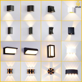 Đèn hắt tường Ngoài Trời UPLED, Đèn treo tường chống nước sơn, Đèn hợp kim tĩnh điện, Đèn hắt sáng Ngoại Thất sân vườn