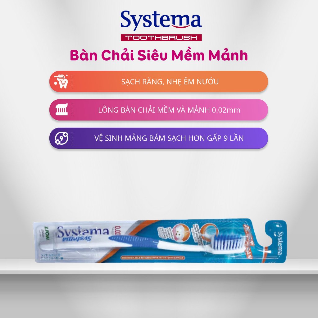 Bàn Chải Đánh Răng Systema Active Clean - Siêu Mềm Mảnh