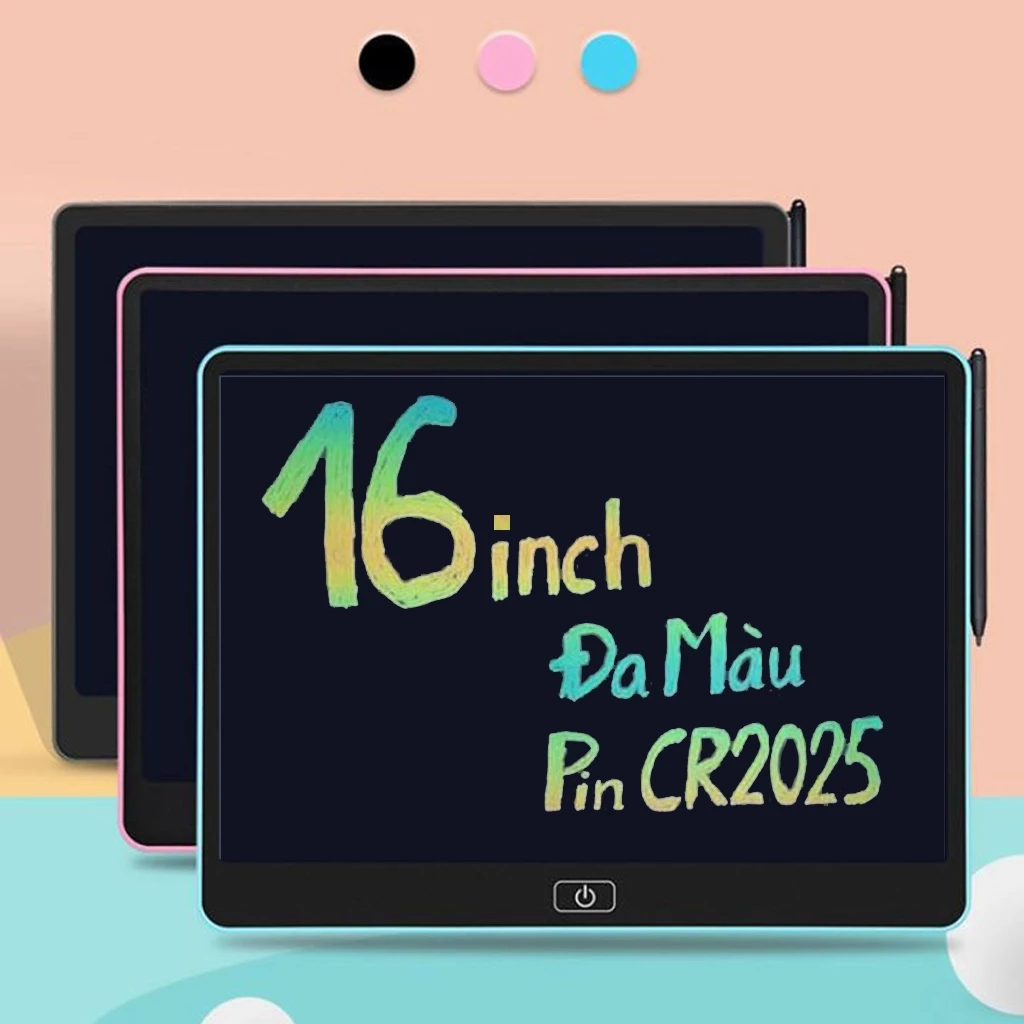 Bảng Vẽ Điện Tử, Bảng Vẽ LCD Tự Xóa 10, 12, 16 Inch Cho Bé Tự Do Sáng Tạo