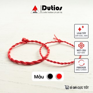 Vòng Tay Sợi Chỉ Đỏ May Mắn thắt nút Quả cầu loại Đẹp DutiOS - VNM003