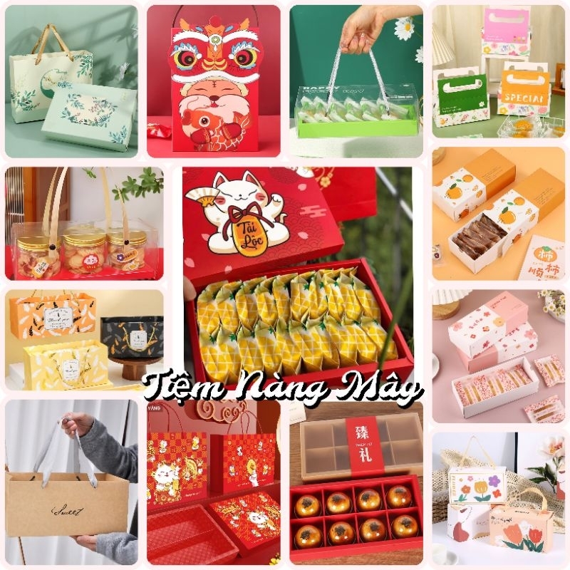 Hộp đựng bánh dứa, cookie bánh quy, bánh trung thu Đài Loan mẫu 2025 (CÓ SẴN HÀNG)