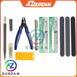 Bộ Dụng Cụ Gundam SD HG RG MG PG Tool Kit 9 MÓN- KỀM - BÚT KẺ LẰN CHÌM - DAO - NHÍP - NHÁM - TÁCH PART Lắp Ráp Mô Hình