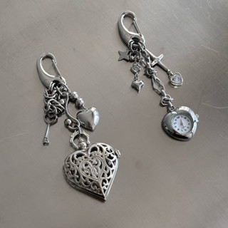 SWEETIESADEE - móc khoá đồng hồ trái tim keychain