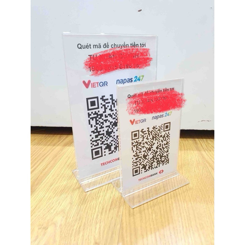 Menu Mã QR CODE để bàn mica, bền đẹp, in mực dầu hạn chế phai màu