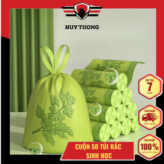  Combo 3 Cuộn Túi Đựng Rác Sinh Học Huy Tưởng Có Quai Rút Tiện Lợi hương Ngải Cứu xua đuổi ruồi muỗi và côn trùng 