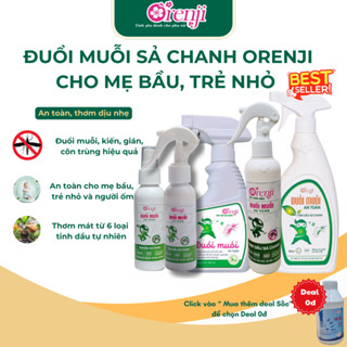 Xịt đuổi muỗi, xịt côn trùng tinh dầu sả chanh cho bé yêu ORENJI - Phòng chống sốt xuất huyết