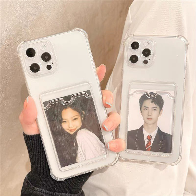 Ốp Lưng Iphone Đựng Thẻ Silicon Dẻo Trong Suốt cho ip 7plus 8plus X Xs Xsmax 11pro 11promax ... 16 16pro 16promax 16plus | BigBuy360 - bigbuy360.vn