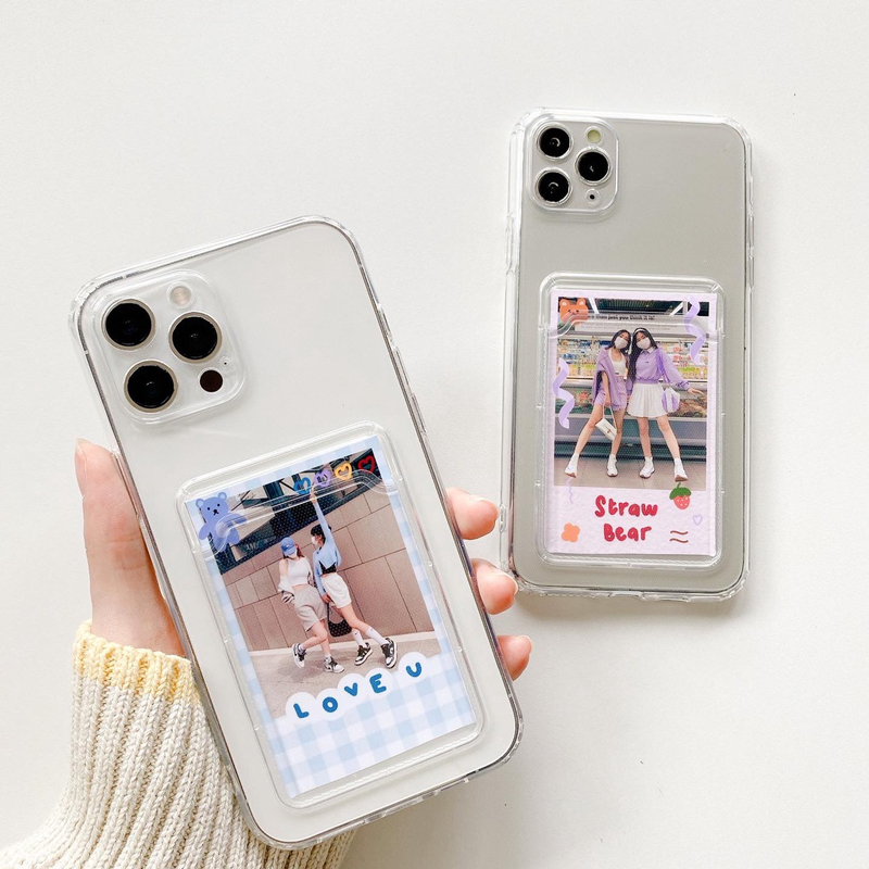 Ốp Lưng Iphone Đựng Thẻ Silicon Dẻo Trong Suốt cho ip 7plus 8plus X Xs Xsmax 11pro 11promax ... 16 16pro 16promax 16plus | BigBuy360 - bigbuy360.vn