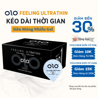 Bao cao su siêu mỏng 001 OiO nhiều gel bôi trơn kéo dài thời gian bcs chống xuất tinh sớm - 18CENTI