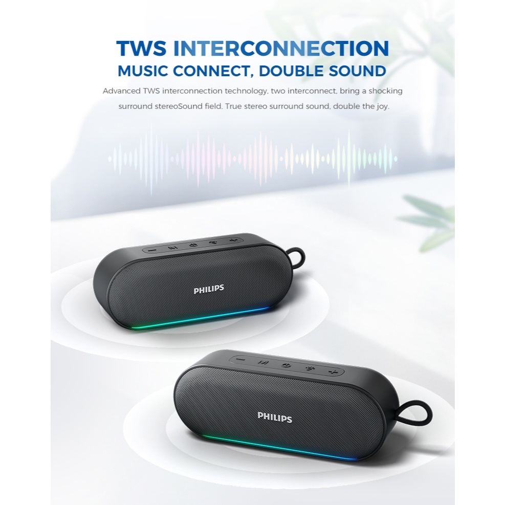 Philips TAS2250 Loa Bluetooth Âm Thanh Cao Cấp, Bluetooth 5.4, Pin Trâu, Nhỏ Gọn | BigBuy360 - bigbuy360.vn