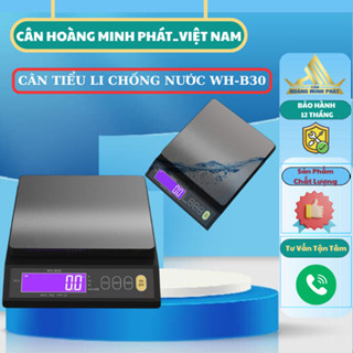  Cân điện tử nhà bếp WH-B30 Chống nước - Cân tiểu li chính xác cao 5KG 10KG. Sạc USB 