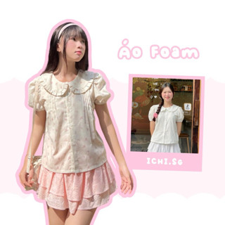 Foam top - Áo sơ mi cổ bèo - ICHI.SG