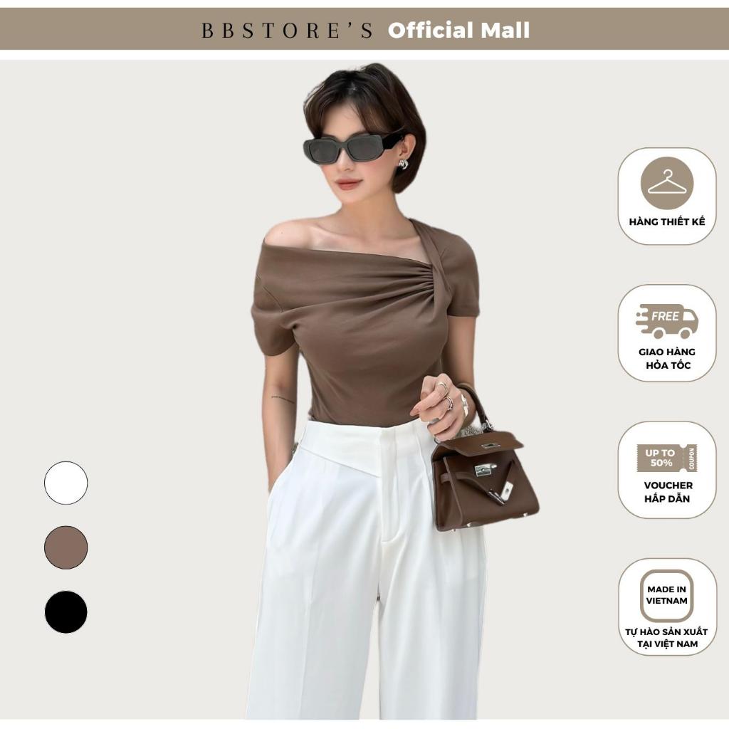 [MissChic x BBSTORE'S] Áo Thun Tay Ngắn Lệch Vai - A2989