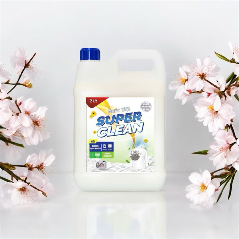 [KHUYẾN MÃI]Nước Giặt Đậm Đặc Super Clean 2 Lít,Siêu sạch,Siêu Tiết Kiệm