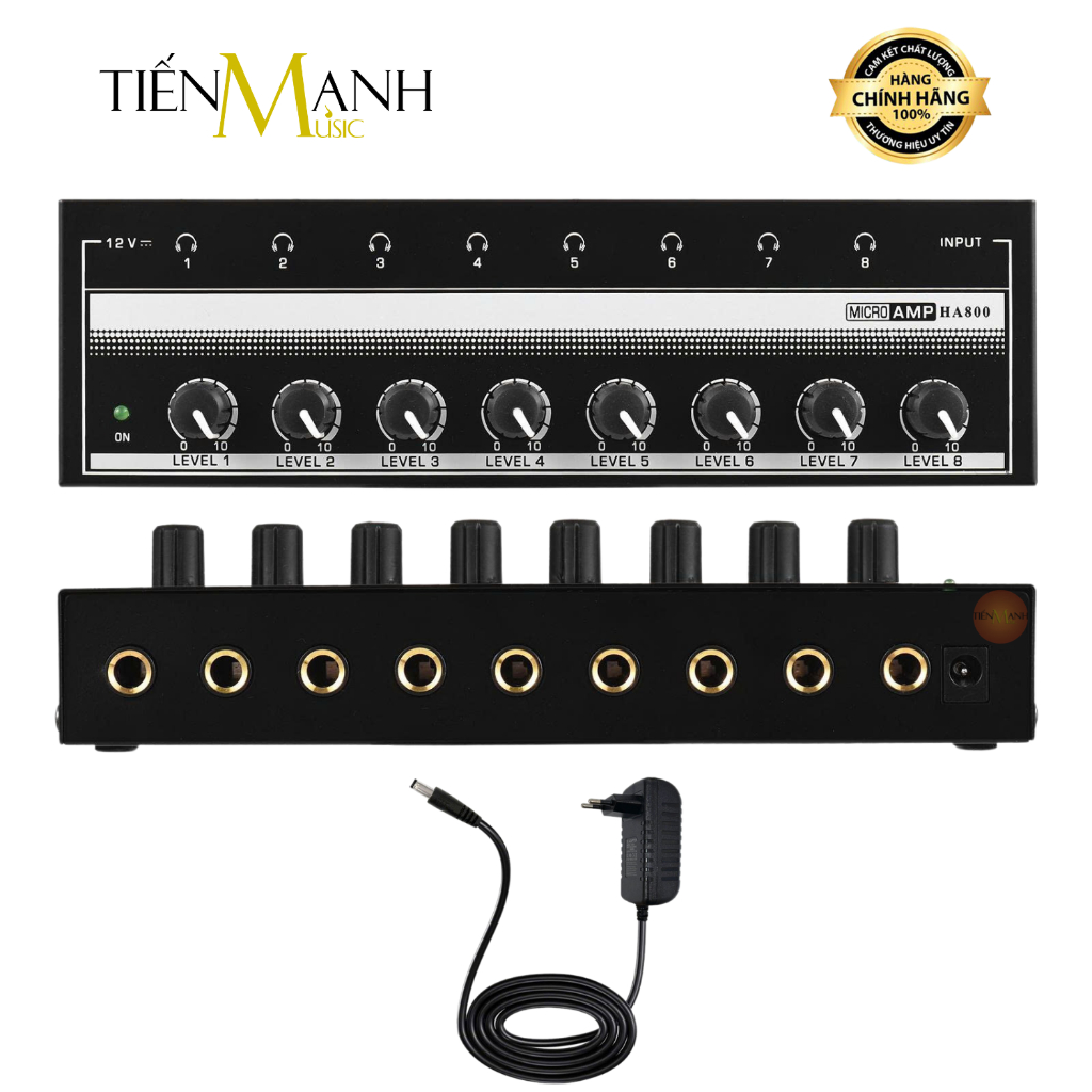 Bộ Chia Và Khuếch Đại Tai Nghe 8 Cổng 6 ly Dr.Mic HA800 - Kích Đẩy Tăng Cường To Âm Thanh Lớn Công S