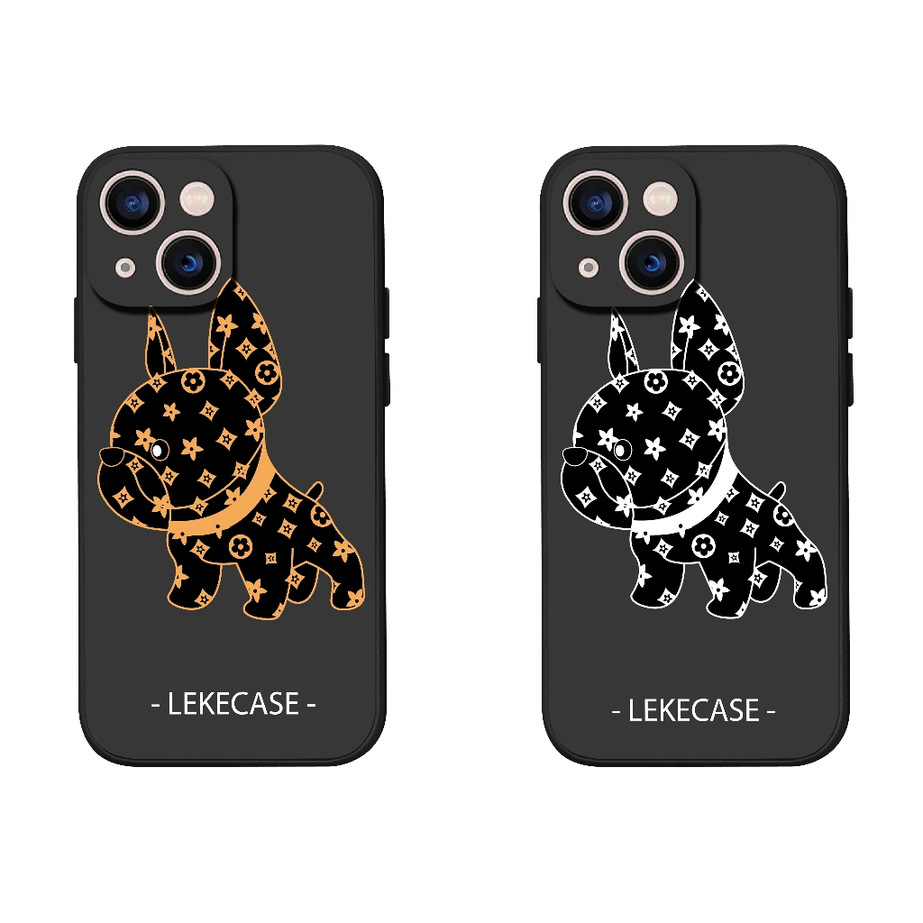 Ốp lưng iPhone Dog LekeCase x Lv TPU Viền Vuông