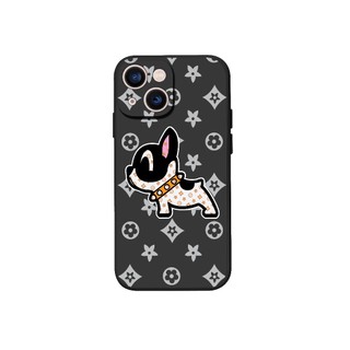 Ốp lưng iPhone Bull Dog x Lv TPU Viền Vuông