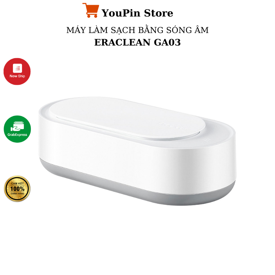 Máy làm sạch bằng sóng âm Eraclean GA03 làm sạch kính, trang sức, đồ dùng nhỏ - Bh 3 tháng