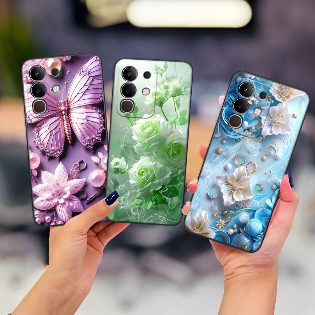 Ốp lưng cho Vivo Y29/Y29 4G in họa tiết hoa xinh,sang trọng
