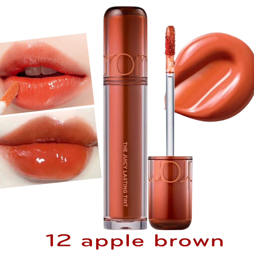 [VỎ MỚI] Son Romand Bóng Juicy Lasting Tint Màu 12 Apple Brown