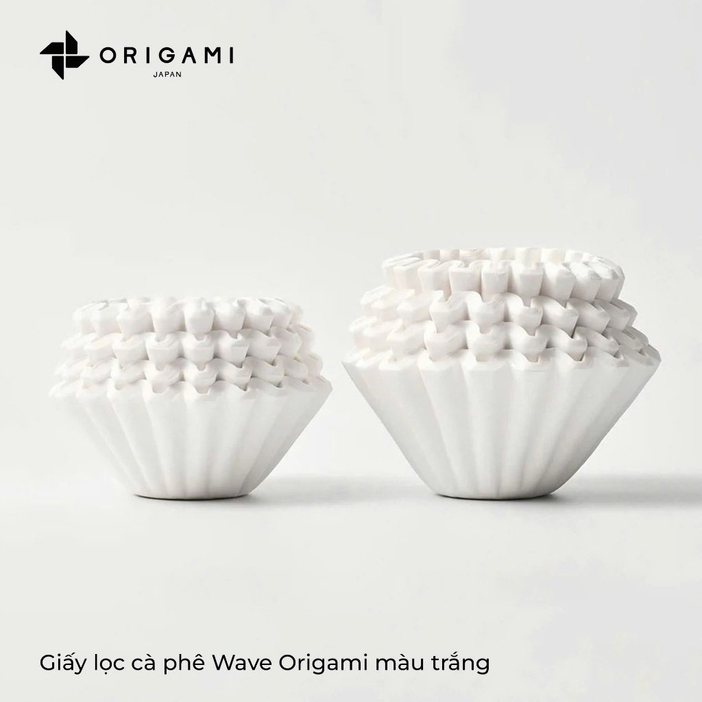[ORIGAMI JAPAN] Giấy lọc 50 tờ hình tròn Wave cho phễu kalita 155 185 ORIGAMI