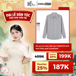 [VÕ HÀ LINH X COOLMATE] Áo sơ mi nam dài tay CaféDriS khử mùi hiệu quả Coolmate