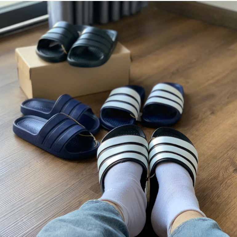 Dép LÊ Adifom Superstar Mule -TẶNG VỚ + Form Chuẩn- Dép Đúc 3 sọc, Dép ADIFOM - HỖ TRỢ ĐỔI TRẢ - knb