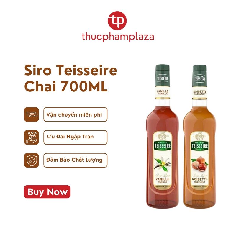 Siro Teisseire chai 700ml siro trái cây pha chế chuyên nghiệp, tiện lợi sử dụng