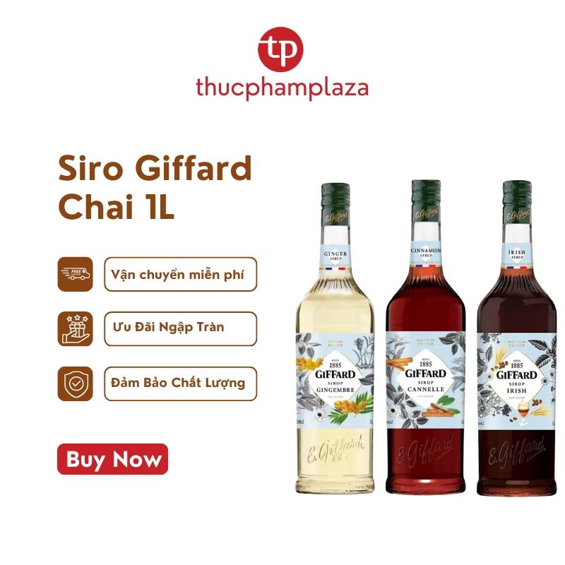 Siro Giffard chai 1L dành cho pha chế