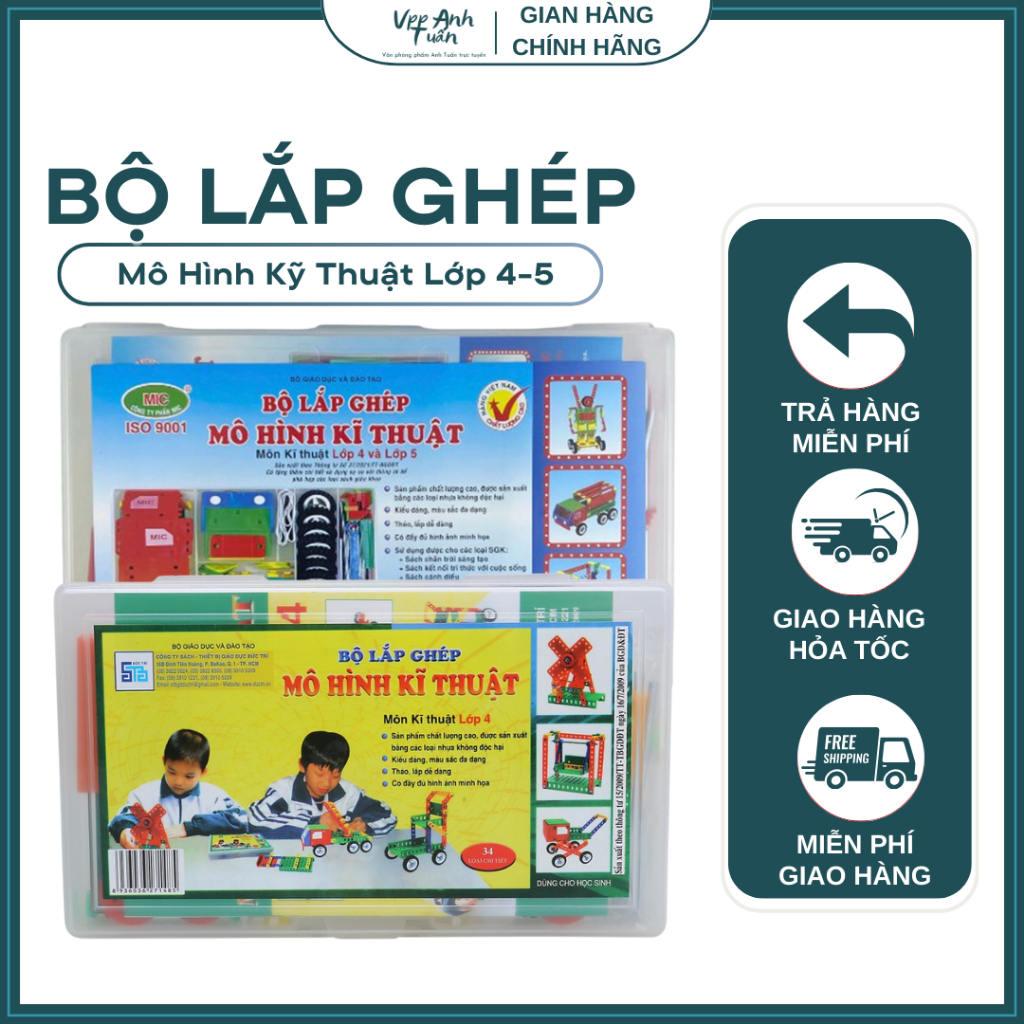 Bộ Lắp Ghép Mô Hình Kỹ Thuật Lớp 4-5, Bộ Lắp Ghép Mô Hình Mới Nhất Của BGD TCT Lắp Ghép Mic Hàng Đẹp