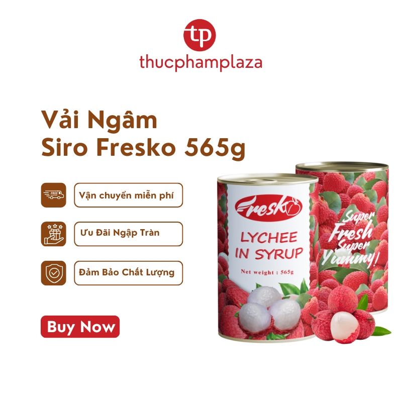 Vải thiều ngâm siro Fresko